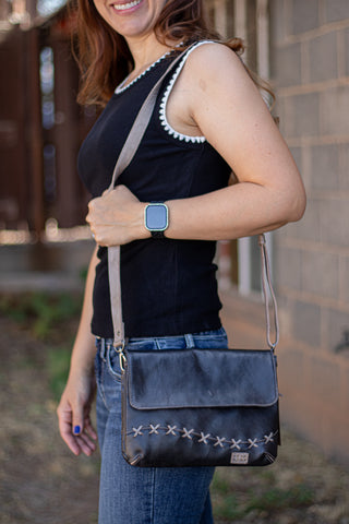 BedStu Cleo- Black Icicle Rustic