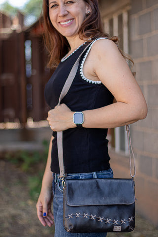 BedStu Cleo- Black Icicle Rustic