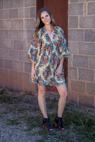 Bethany Bubble Vintage Floral Dress