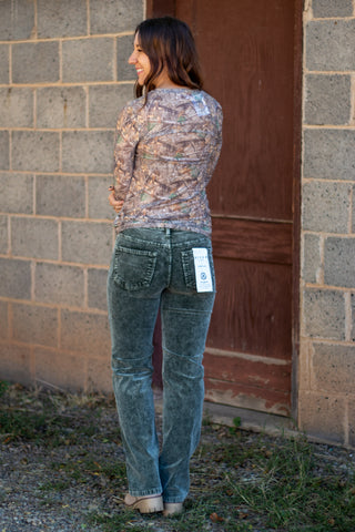 Camo Mesh Top