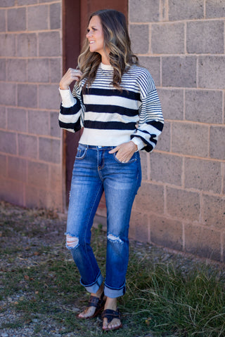 Multi Stripe Knitted Sweater