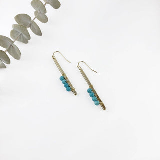 Zola earrings-turquoise: Silver/turquoise