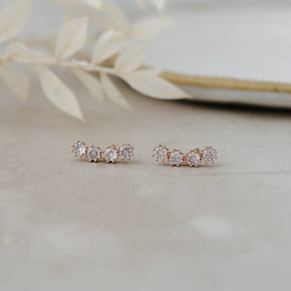 Retrograde Studs: Silver