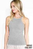 Highneck Ribbed Tank