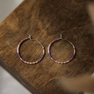 Petite blush hoops