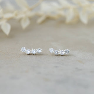Retrograde Studs: Silver