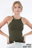 Highneck Ribbed Tank