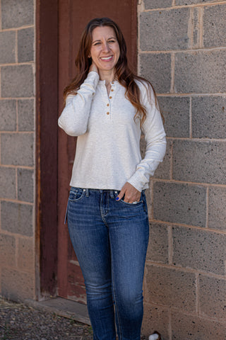 Aeris Top- Heather Oatmeal