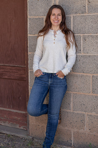 Aeris Top- Heather Oatmeal