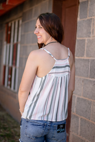 All I Know Striped Tank