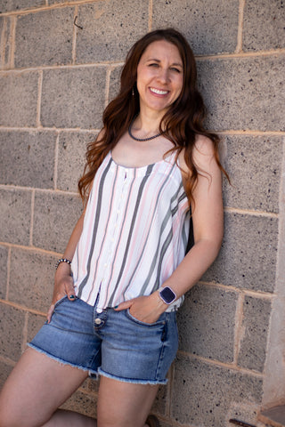 All I Know Striped Tank