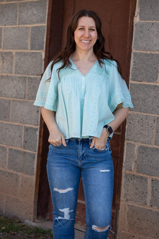 Audrey Pintuck Pleated Blouse