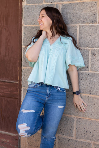 Audrey Pintuck Pleated Blouse