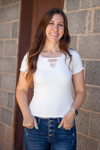 Ayla Lace V-Neck Top