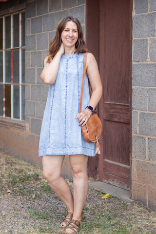 Better Than Planned Chambray Dress