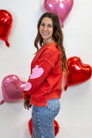 Be Mine Heart Patch Pullover