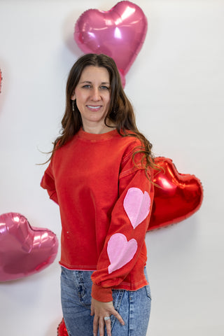 Be Mine Heart Patch Pullover