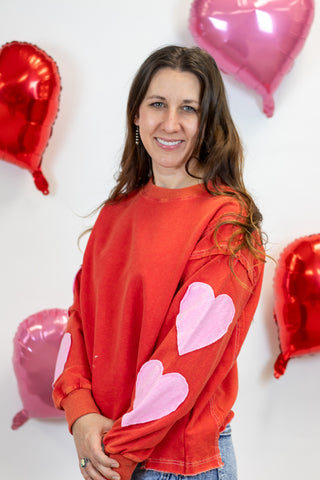 Be Mine Heart Patch Pullover