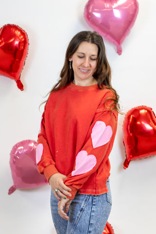 Be Mine Heart Patch Pullover