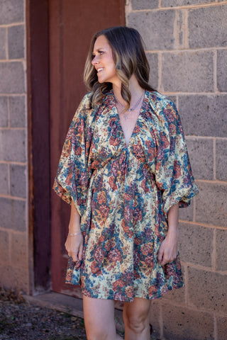 Bethany Bubble Vintage Floral Dress