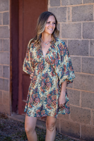 Bethany Bubble Vintage Floral Dress