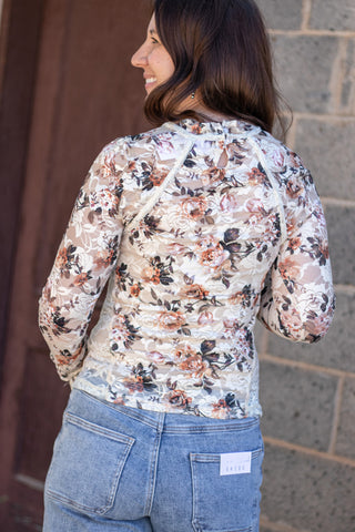 Cynthia Floral Lace Mesh Top