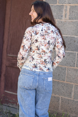 Cynthia Floral Lace Mesh Top