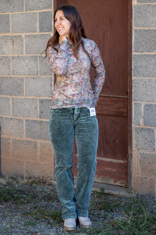 Camo Mesh Top
