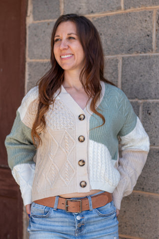 Catching On Color Blocked Cardigan