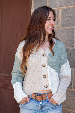 Catching On Color Blocked Cardigan