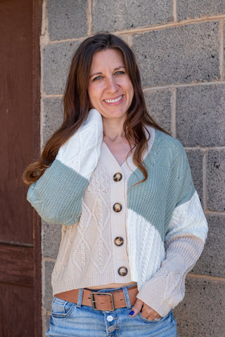 Catching On Color Blocked Cardigan