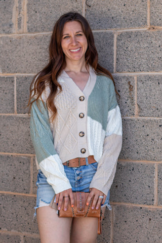 Catching On Color Blocked Cardigan
