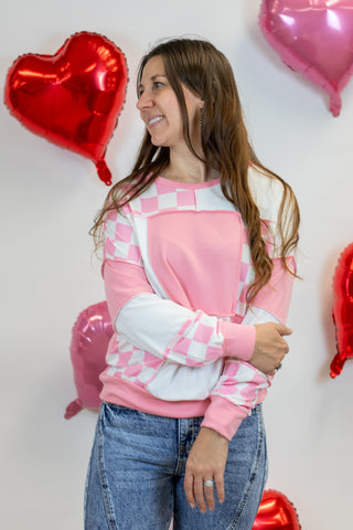 Checkmate Patchwork Pullover