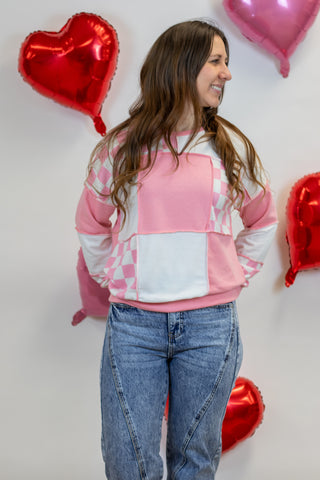 Checkmate Patchwork Pullover