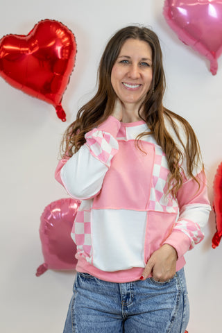 Checkmate Patchwork Pullover