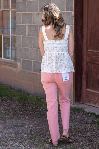 Cleo Floral Square Neck Tank