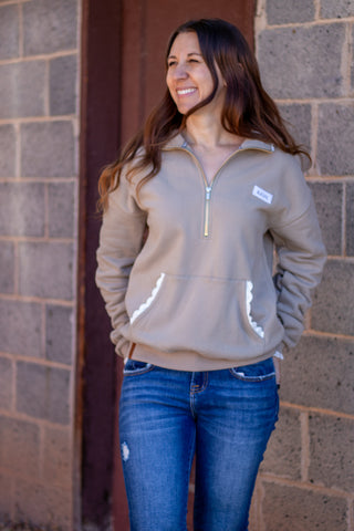 Comfort Zone Halfzip - Mocha Lace