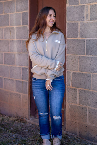 Comfort Zone Halfzip - Mocha Lace