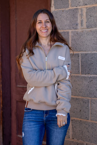 Comfort Zone Halfzip - Mocha Lace