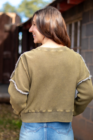 Dixie Exposed Stitch Top