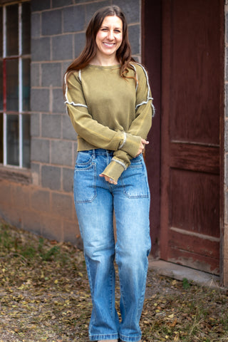 Dixie Exposed Stitch Top