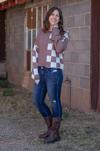 Don't Put Me In A Box Checkered Top