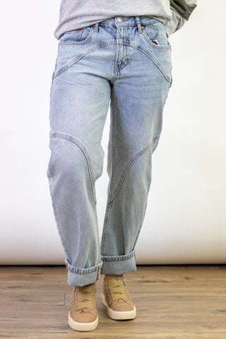 Everest High Rise Barrel Jean
