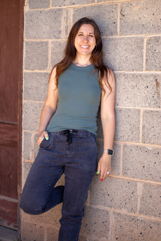 Elaina Joggers- Charcoal Grey