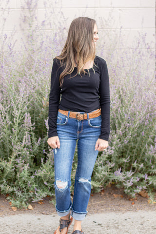 Elevated Scoop LS Tee - Black