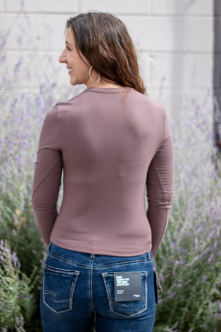 Elevated Scoop LS Tee - Brown