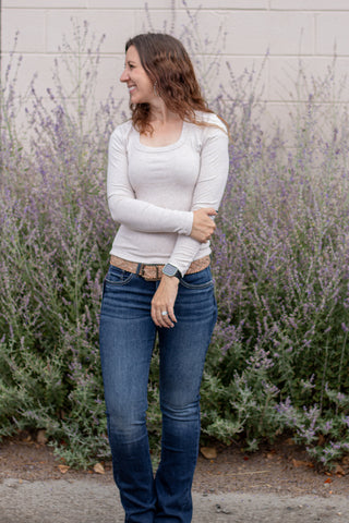 Elevated Scoop LS Tee - Oatmeal