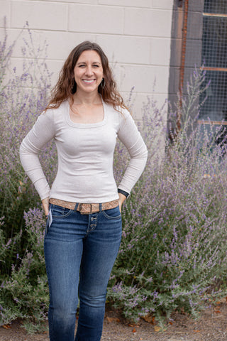 Elevated Scoop LS Tee - Oatmeal