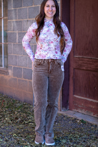 Ella Corduroy Pant- Mocha