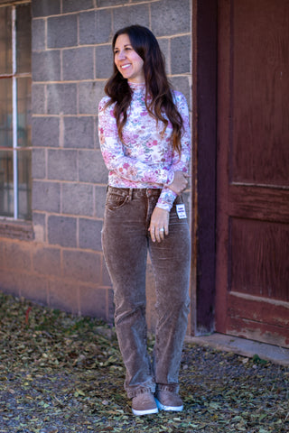 Ella Corduroy Pant- Mocha